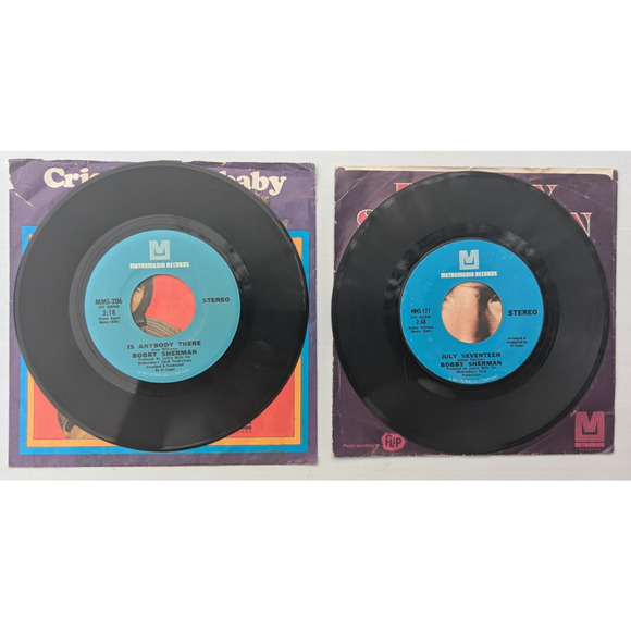 Bobby Sherman Vinyl Record 7" Lot Of 4 - Picture 4 of 6